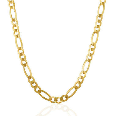 6.0mm 14k Yellow Gold Solid Figaro Chain - 0