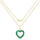 0.48 Carat Genuine Zambian Emerald 10K Yellow Gold  Pendant-2