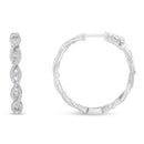 10K White Gold Diamond Hoop Earrings (1 1/2 cttw, H-I Color, I1-I2 Clarity)-2