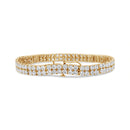 14K Yellow Gold 10.0 Cttw Diamond 2 Row Tennis Bracelet (L-M Color, I2-I3 Clarity) - Size 7.25 Inches-2