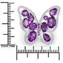 4.32 Carat Genuine Amethyst .925 Sterling Silver Ring-3