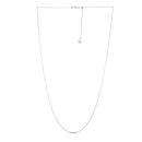 Adjustable Cable Chain in 14k White Gold (1.0mm)-2
