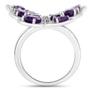 4.32 Carat Genuine Amethyst .925 Sterling Silver Ring-2