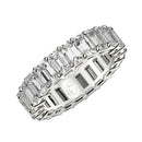 Emerald Cut Lab Grown Diamond Eternity Ring in 14k White Gold (2 cttw FG/VS2)-1