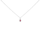 10K White Gold 5x3mm Green Emerald and Diamond Accent Halo Pear Shape 18" Pendant Necklace (I-J Color, I1-I2 Clarity)-6
