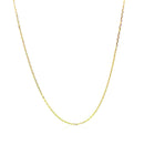 14k Yellow Gold Diamond Cut Cable Link Chain 0.8mm-2