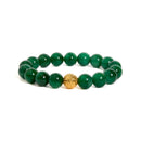 18K Yellow Gold Aventurine Beaded Charm Bracelet-1