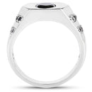 1.53 Carat Genuine Black Diamond .925 Sterling Silver Ring-2