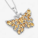 3.89 Carat Genuine Citrine .925 Sterling Silver Pendant-4