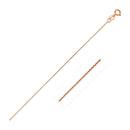14k Pink Gold Diamond Cut Cable Link Chain 0.8mm-1