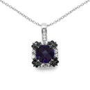 2.38 Carat Genuine Multi Stone .925 Sterling Silver Pendant-1