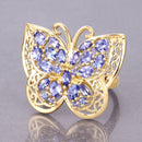 2.50 Carat Genuine Tanzanite .925 Sterling Silver Ring-4
