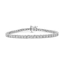 .925 Sterling Silver 1.0 Cttw Miracle-Set Diamond Round Faceted Bezel Tennis Bracelet (I-J Color, I3 Clarity) - 7"-14