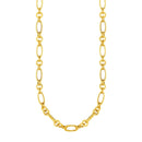 14k Yellow Gold Twisted and Polished Link Necklace-1