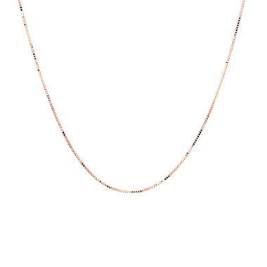 14k Rose Gold Classic Box Chain 0.4mm - 0