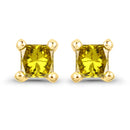 0.25 Carat Genuine Yellow Diamond 14K Yellow Gold Earrings (SI1-SI2)-1