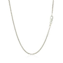 14k White Gold Diamond Cut Cable Link Chain 1.5mm-3