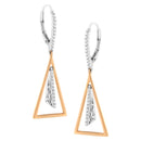 14K Rose and White Gold 3/8 Cttw Diamond Windchime Drop and Dangle Earring (G-H Color, SI1-SI2 Clarity)-2