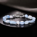 925 Sterling Silver Crystal Bracelet 15+6cm for Women-1