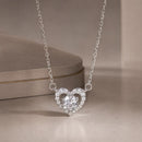 925 Sterling Silver Moissanite 0.5 Carat Necklace with CZ for Women-2