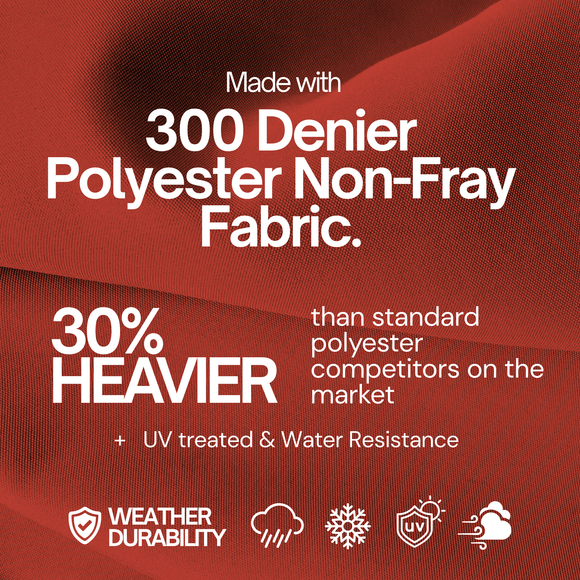 10ft Cantilever Supported Bar Umbrella 8 Rib Replacement Canopy Red