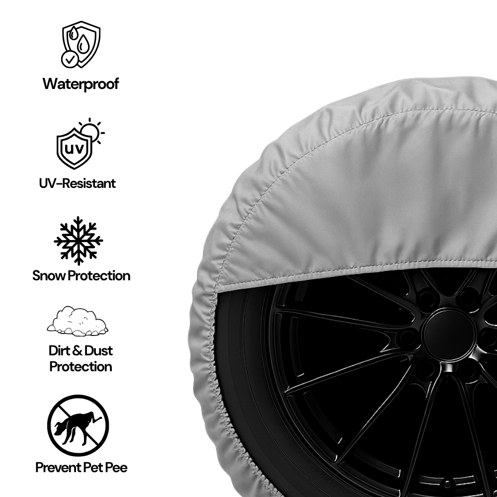 Deluxe tire/wheel covers fits tire 33.5"- 36.5" Dia. for RV's, Travel Trailers, Toy Haulers, 5th wheel trailers, Truck, Van, SUV (Set of 4)