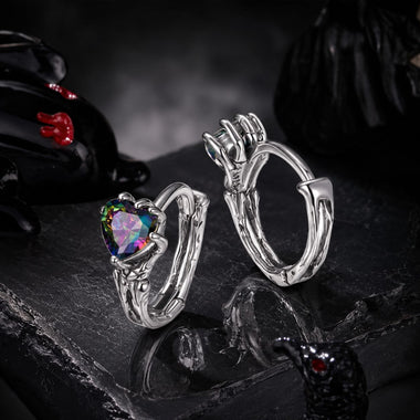 925 Sterling Silver Earrings with Transparent Glass for Women - 0