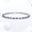 6.25 Carat Genuine Tanzanite .925 Sterling Silver Bracelet-2