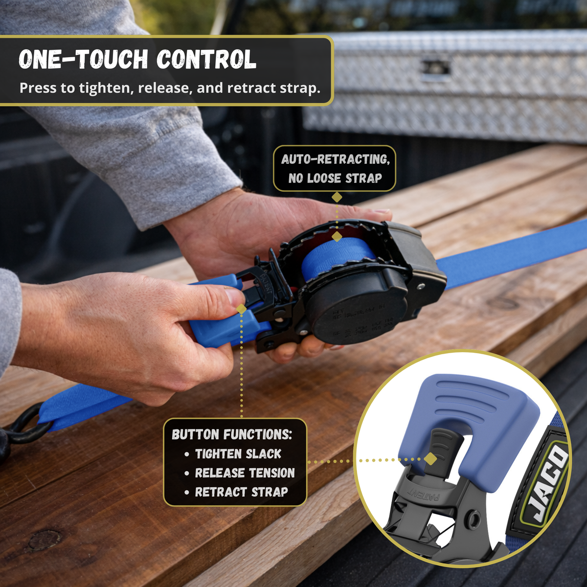 Retractable Ratchet Straps - 1