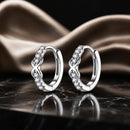 925 Sterling Silver Plated Platinum CZ Pavé Earrings for Women-1