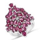 7.52 Carat Genuine Rhodolite .925 Sterling Silver Ring-1