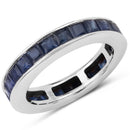 3.12 Carat Genuine Blue Sapphire .925 Sterling Silver Ring-1