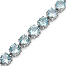 31.08 Carat Genuine Blue Topaz .925 Sterling Silver Bracelet-2