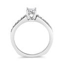 14K White Gold Diamond 1/2 Cttw Princess Cut Diamond Engagement Ring (G-H Color, VS2-SI1 Clarity) - Size 7-5