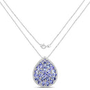4.16 Carat Genuine Tanzanite .925 Sterling Silver Pendant-2