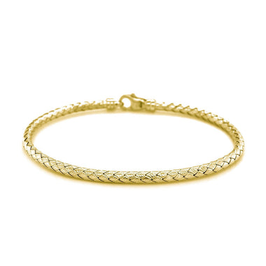 Fancy Weave Bangle in 14k Yellow Gold (3.0mm) - 0