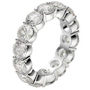 Round Cut Lab Grown Diamond Eternity Ring in 14k White Gold (6 cttw FG/VS2)-4