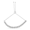 .925 Sterling Silver 1/4 cttw Round-cut Diamond Bolo Bracelet (I-J Color, I3 Clarity)-3