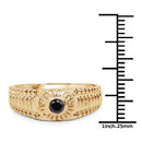 0.20 Carat Genuine Black Diamond .925 Sterling Silver Ring-3