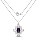 7.80 Carat Genuine Amethyst .925 Sterling Silver Pendant-2