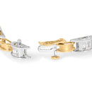 14K Two-Tone Gold 1.00 Cttw Princess-Cut Diamond Chain Link 7" Bracelet (H-I Color, SI1-SI2 Clarity)-2
