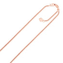 14k Rose Gold Adjustable Popcorn Chain 1.3mm-1