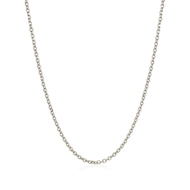 14k White Gold Diamond Cut Cable Link Chain 1.5mm - 0