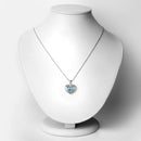 2.66 Carat Genuine Blue Topaz and White Topaz .925 Sterling Silver Pendant-2