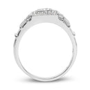 14K White Gold Plated 0.21 Carat Genuine White Diamond .925 Sterling Silver Ring-2