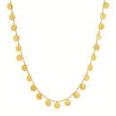 Choker Necklace with Polished Discs in 14k Yellow Gold-5