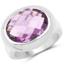 8.25 Carat Genuine Amethyst .925 Sterling Silver Ring-1