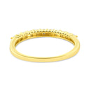 IGI Certified 1/4 Cttw Diamond 10K Yellow Gold Prong Set Fluted Band Style Ring (I-J Color, I2-I3 Clarity) - Size 7-3