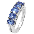 1.65 Carat Genuine Tanzanite .925 Sterling Silver Ring-2