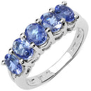 1.65 Carat Genuine Tanzanite .925 Sterling Silver Ring-1